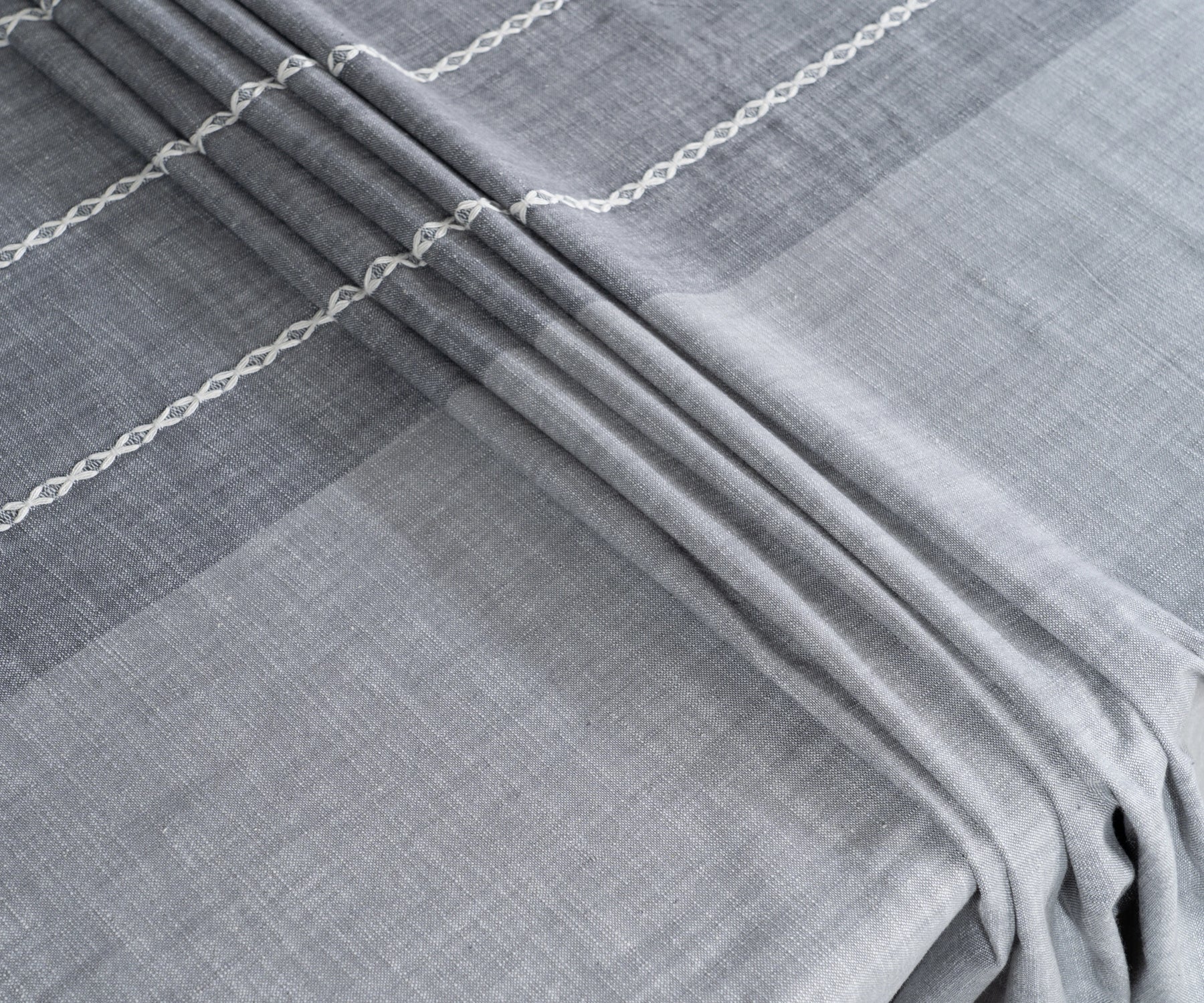 striped tablecloth with fringe tassels, adding charm to farmhouse-style settings. striped tablecloth with fringe tassels, adding charm to farmhouse-style settings.