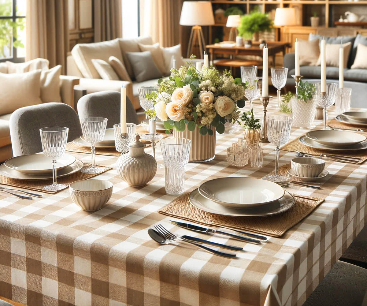 Cotton Tablecloths - Plaid Cloth Tablecloths Cotton Tablecloths - Plaid Cloth Tablecloths