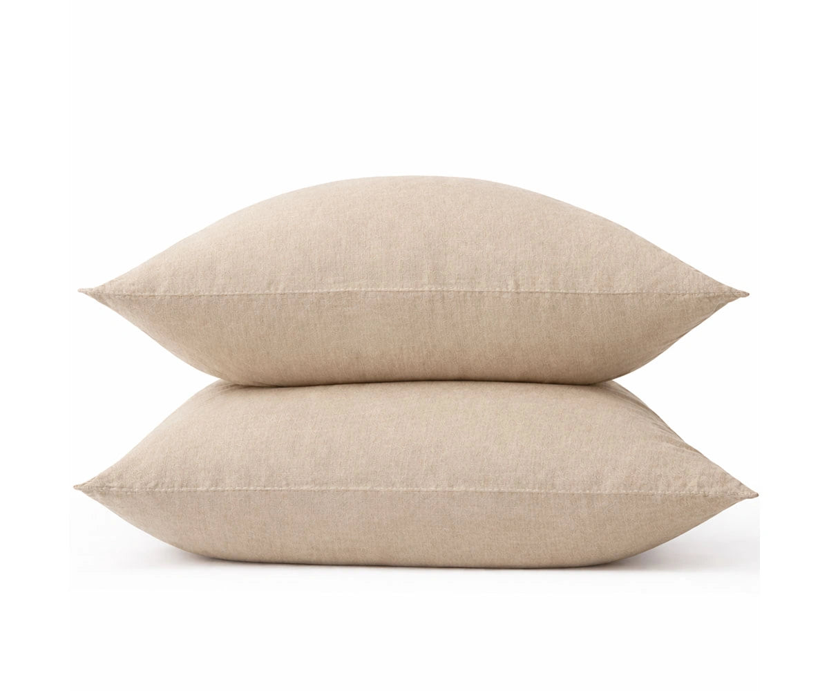 Beige Cotton Pillow Case Set – Natural Solid Pillow Covers Beige Cotton Pillow Case Set – Natural Solid Pillow Covers