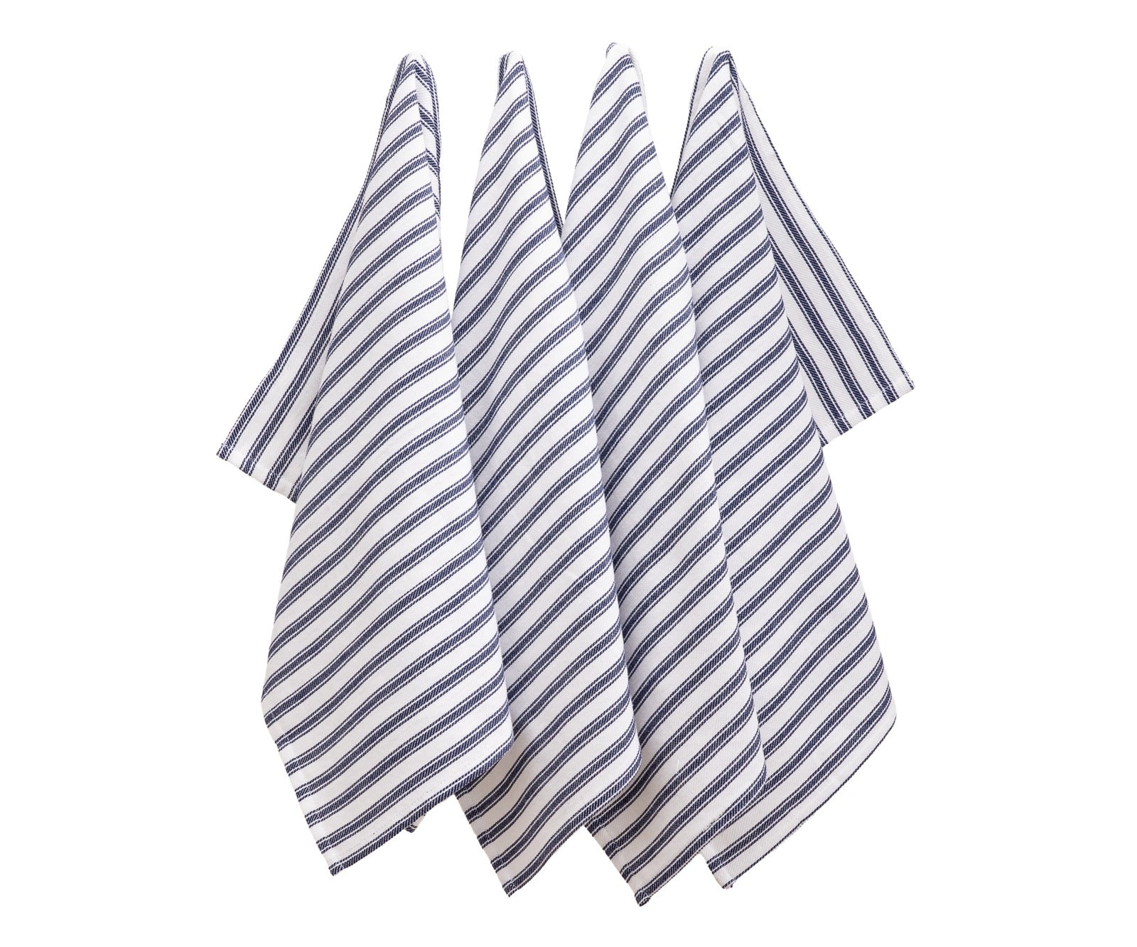 Soft and absorbent blue striped tea towels for everyday kitchen use Soft and absorbent blue striped tea towels for everyday kitchen use