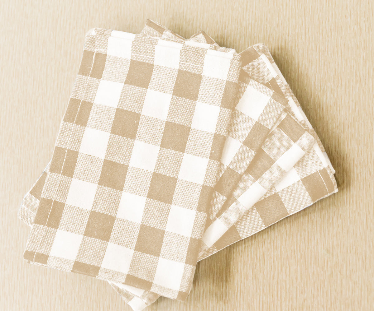 Black and White Buffalo Checkered Napkins Black and White Buffalo Checkered Napkins
