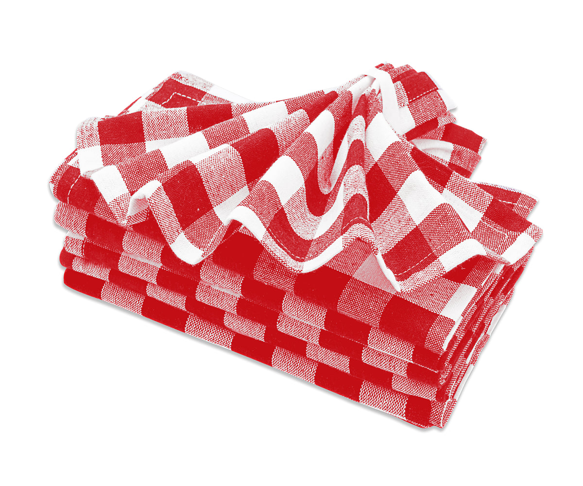 Red white check napkins | Buffalo plaid napkins | All Cotton and Linen Red white check napkins | Buffalo plaid napkins | All Cotton and Linen
