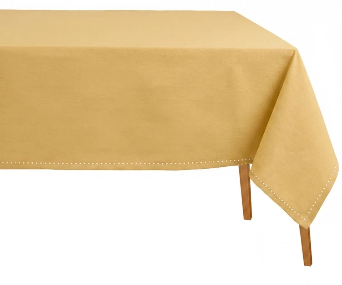 Authentic linen tablecloth with delicate hemstitched craftsmanship ideal for restaurants, weddings, and special events Authentic linen tablecloth with delicate hemstitched craftsmanship ideal for restaurants, weddings, and special events