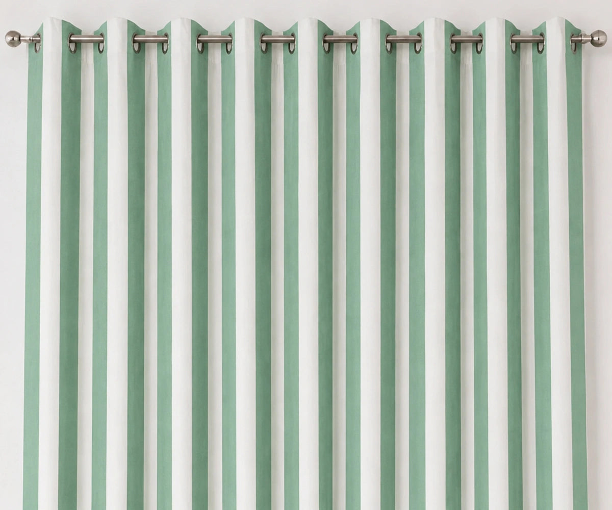 Green cotton cabana stripe curtains with a timeless striped design for farmhouse kitchens, coastal living rooms, cottage bedrooms, and modern rustic home decor. Green cotton cabana stripe curtains with a timeless striped design for farmhouse kitchens, coastal living rooms, cottage bedrooms, and modern rustic home decor.
