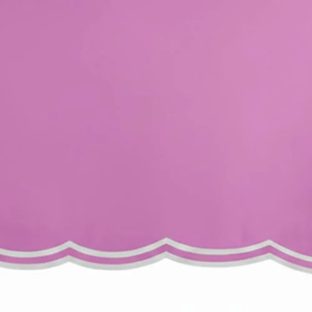 Cotton pink and white scalloped tablecloth for rectangular dining table Cotton pink and white scalloped tablecloth for rectangular dining table