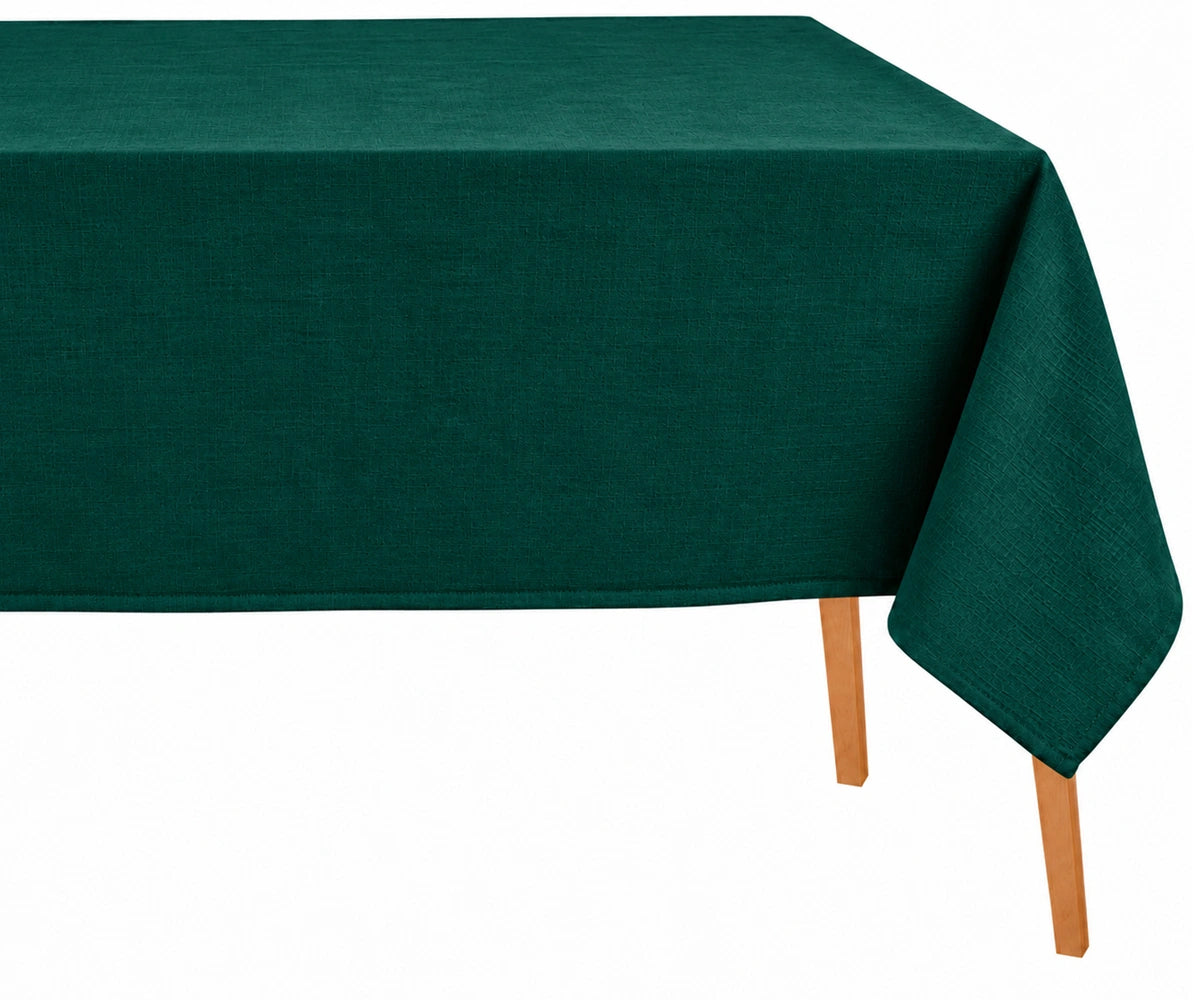 Dark green cotton linen blend rectangular tablecloth Natural linen tablecloth for dining table Dark green cotton linen blend rectangular tablecloth Natural linen tablecloth for dining table