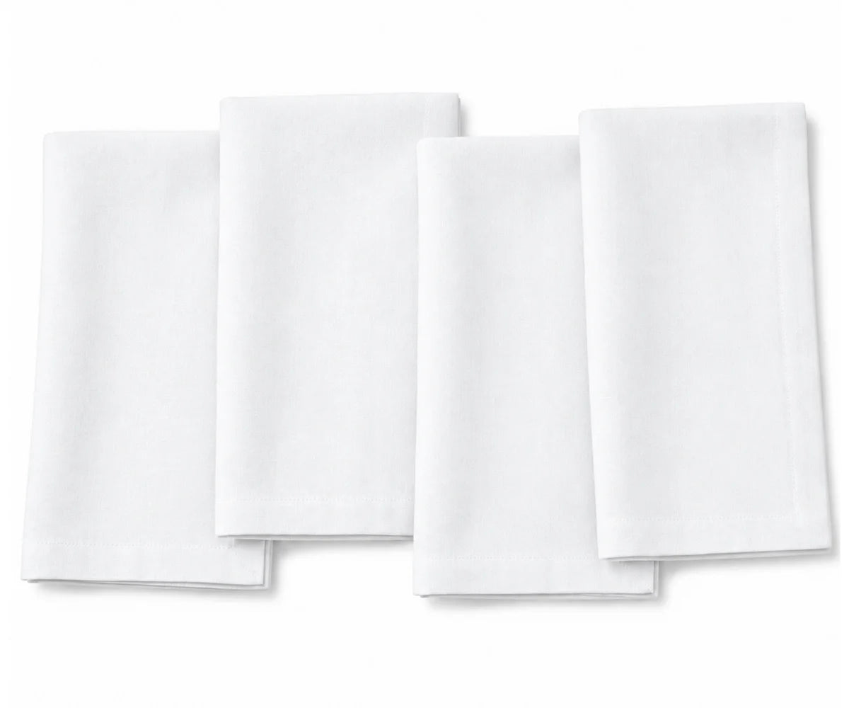 White cotton napkins, 100% cotton dinner napkins for weddings, restaurants, banquets, and elegant table settings. White cotton napkins, 100% cotton dinner napkins for weddings, restaurants, banquets, and elegant table settings.