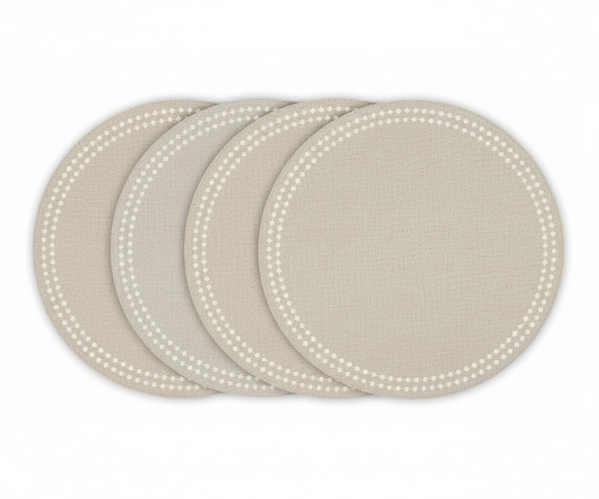 natural round placemats for kitchen and dining table styling – eco-friendly cotton table mats. natural round placemats for kitchen and dining table styling – eco-friendly cotton table mats.