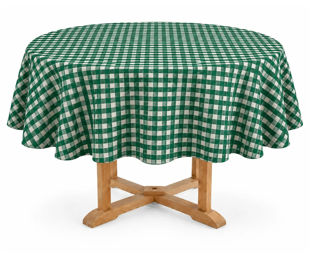 Plaid Round Tablecloth - Christmas Tablecloth Plaid Round Tablecloth - Christmas Tablecloth