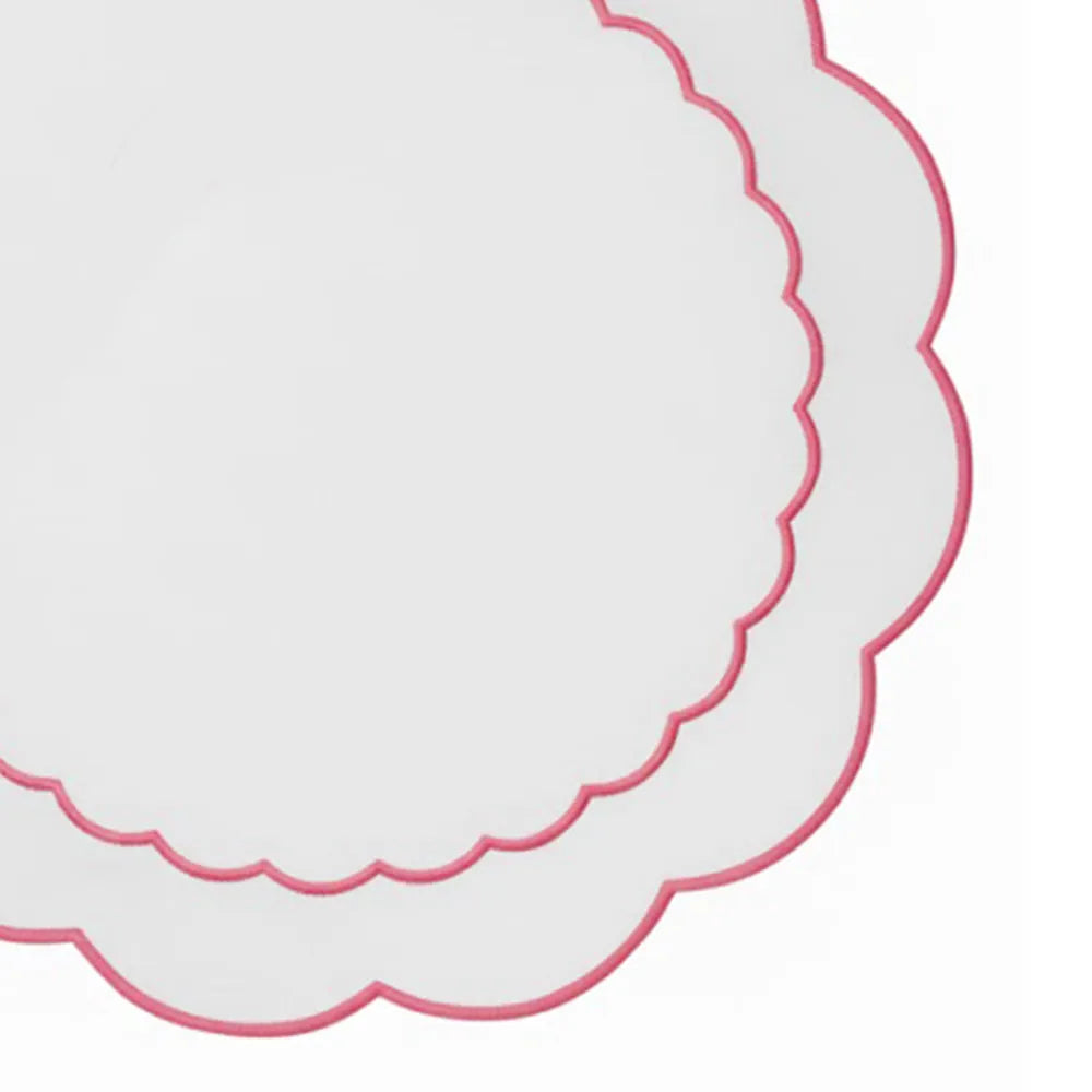 White Round Placemats - Peony White Round Placemats - Peony