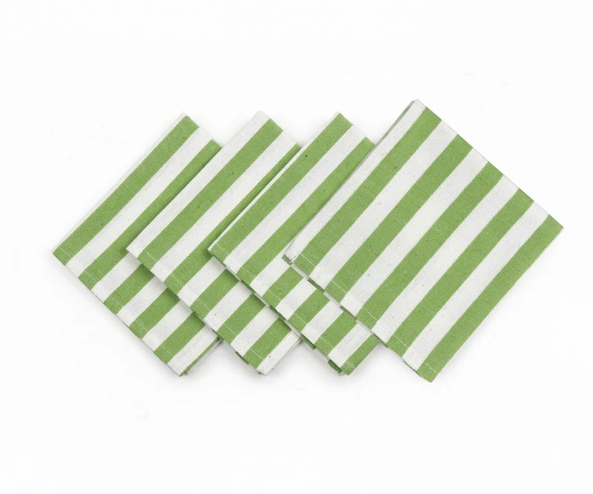 Classic cotton striped napkins set in assorted French-inspired designs Classic cotton striped napkins set in assorted French-inspired designs