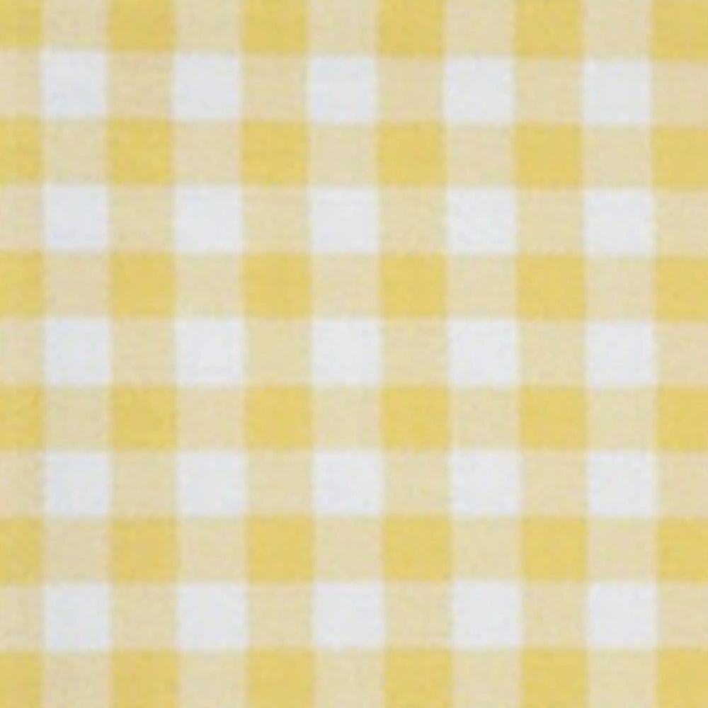 Yellow and white gingham check fabric pattern Yellow and white gingham check fabric pattern