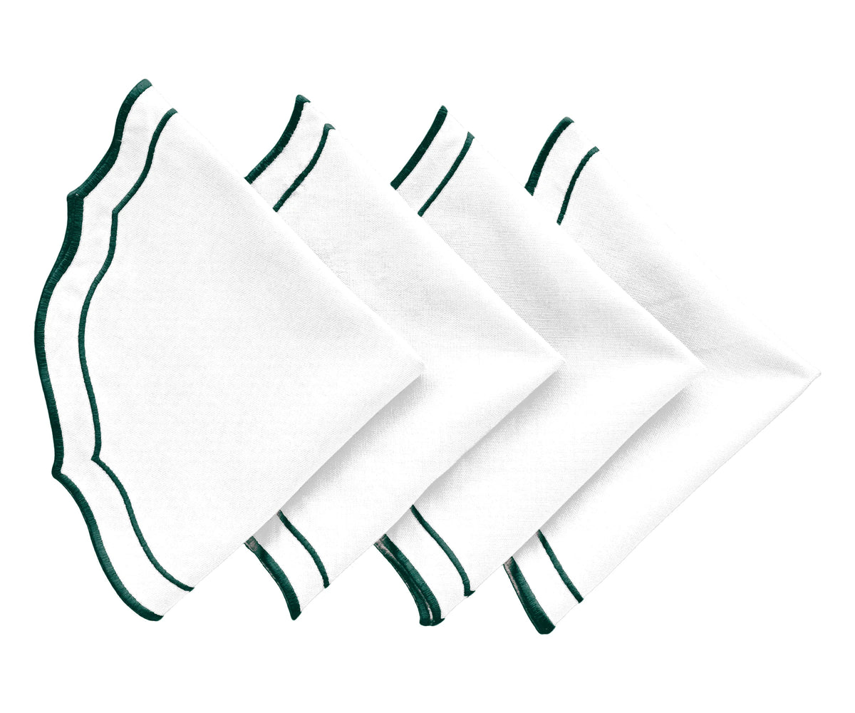 Elegant green placemats for table setting – 100% cotton, washable Elegant green placemats for table setting – 100% cotton, washable