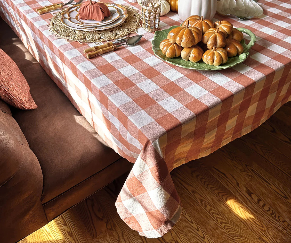 dark orange checkered tablecloth dark orange checkered tablecloth