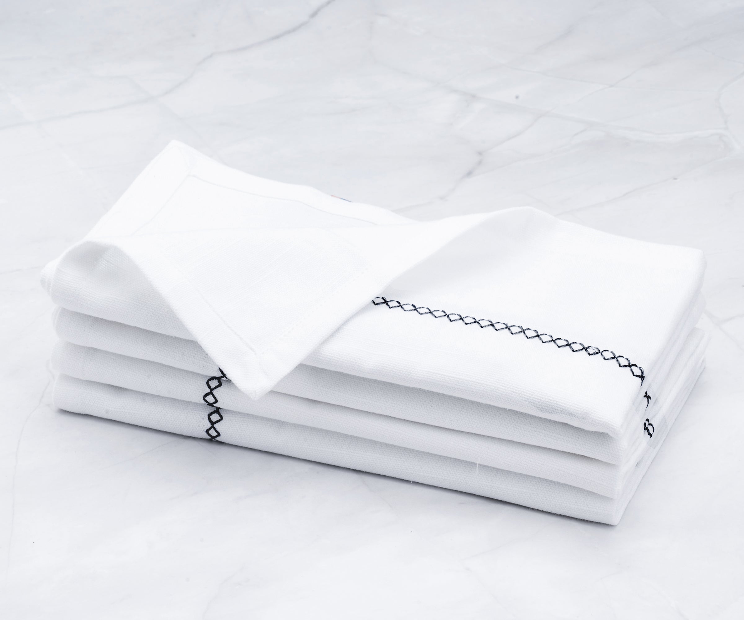 White Napkins Personalized Napkins