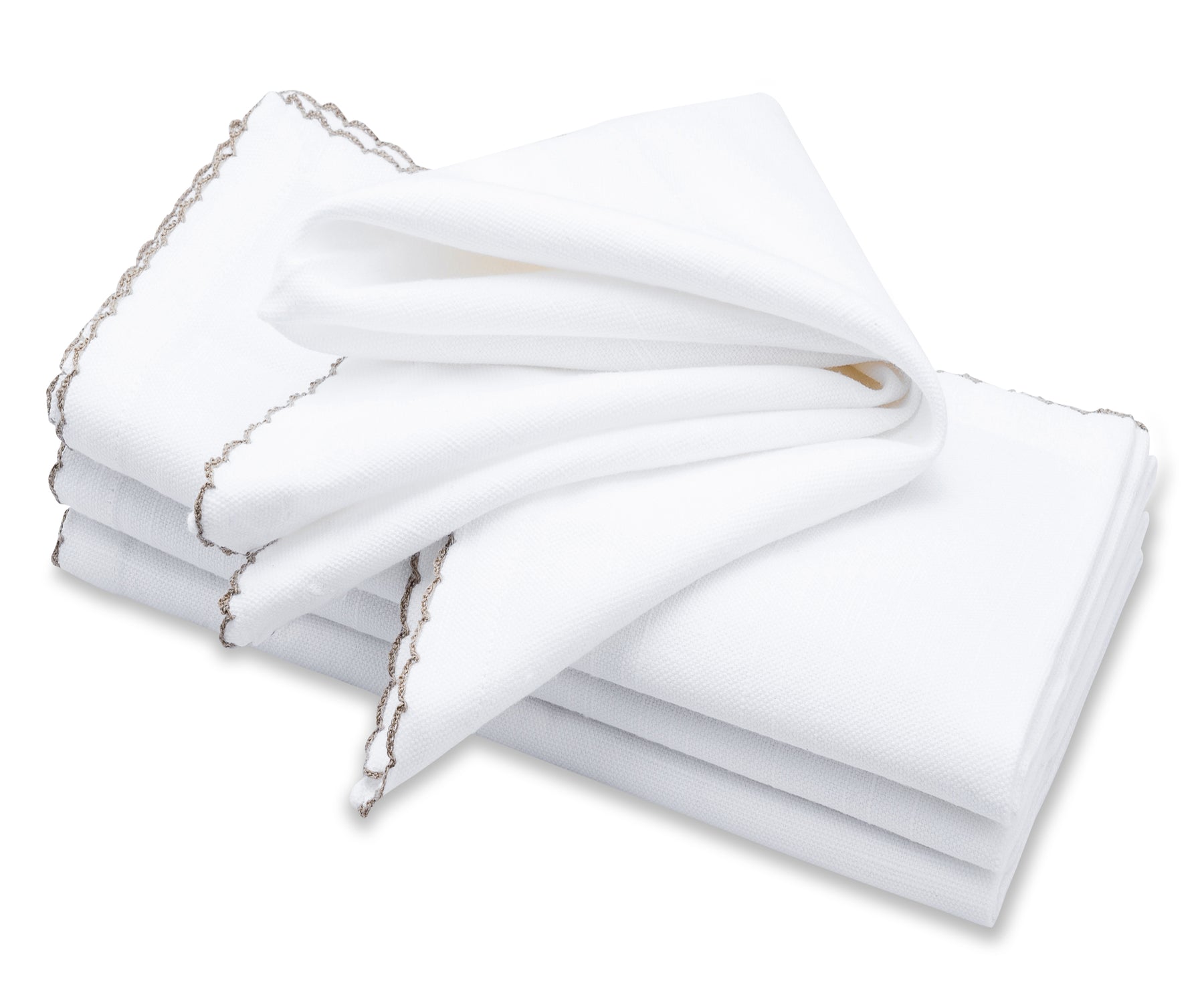 Cloth Napkins - Wedding Napkins - Shell Edge Napkin Cloth Napkins - Wedding Napkins - Shell Edge Napkin
