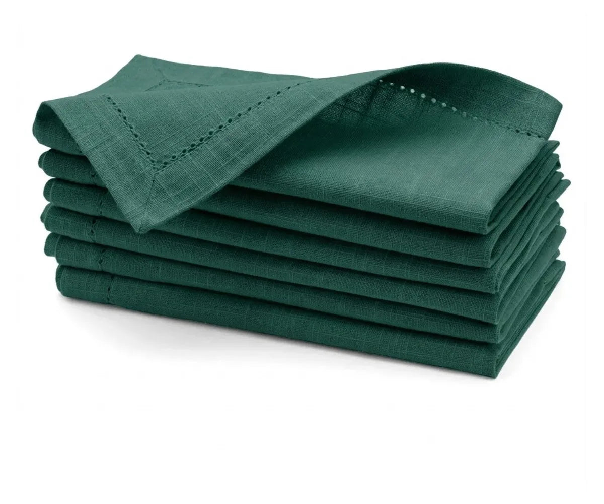 Cotton hemstitch dinner napkins for elegant table setting Cotton hemstitch dinner napkins for elegant table setting
