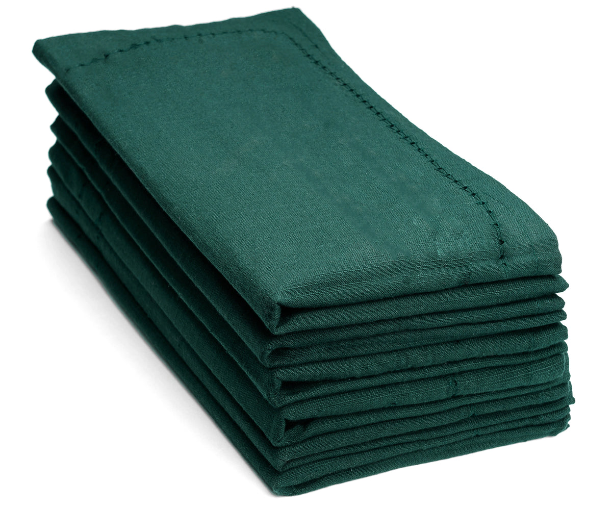 Elegant green cotton hemstitch napkin set – soft 20x20 reusable table napkins for weddings and everyday dining. Elegant green cotton hemstitch napkin set – soft 20x20 reusable table napkins for weddings and everyday dining.