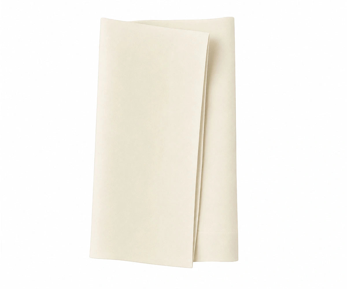 Ivory hotel dinner napkins crafted from premium cotton, offering a timeless and elegant look for formal dining, weddings, hotels, and luxury table arrangements Ivory hotel dinner napkins crafted from premium cotton, offering a timeless and elegant look for formal dining, weddings, hotels, and luxury table arrangements