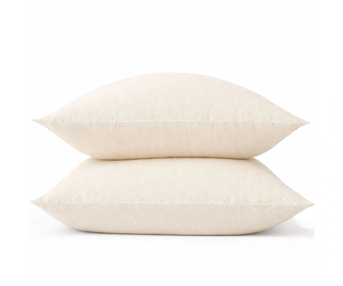 Ivory Cotton Pillow Case Set – Neutral Solid Pillow Covers Ivory Cotton Pillow Case Set – Neutral Solid Pillow Covers