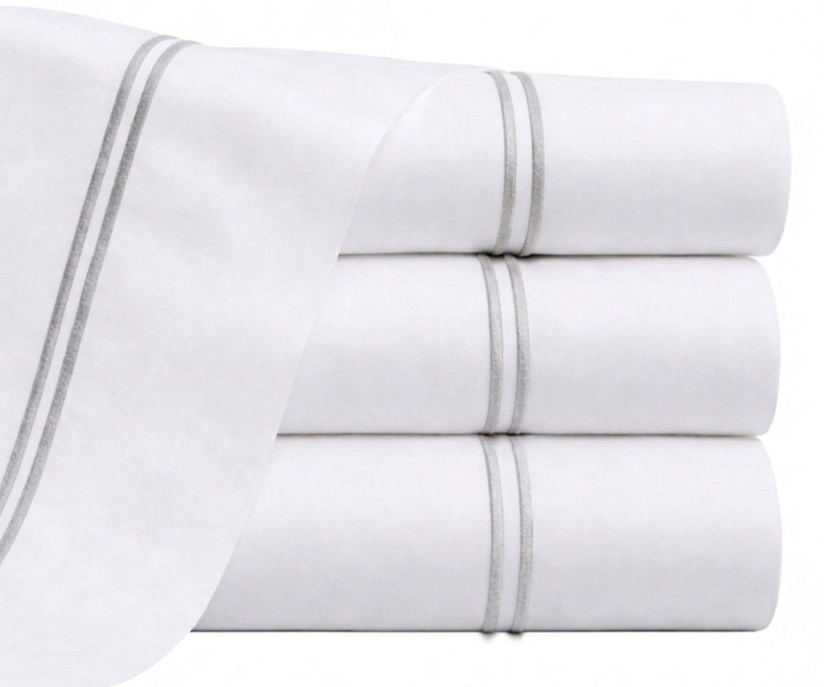 light grey embroidered flat sheet cotton percale modern grey bedding double line stitch hotel style flat sheet light grey embroidered flat sheet cotton percale modern grey bedding double line stitch hotel style flat sheet