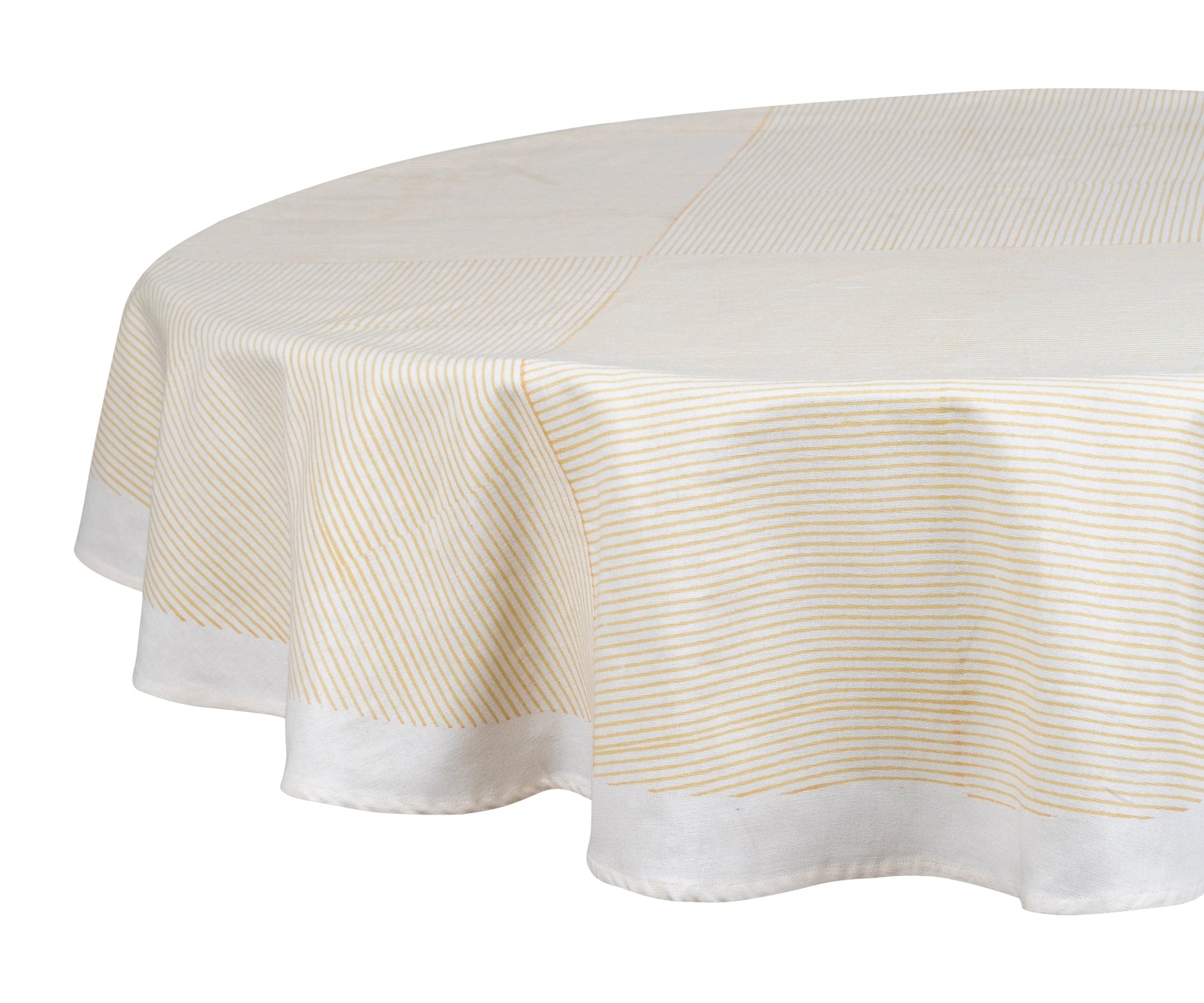Beige Printed Round Tablecloth Beige Printed Round Tablecloth