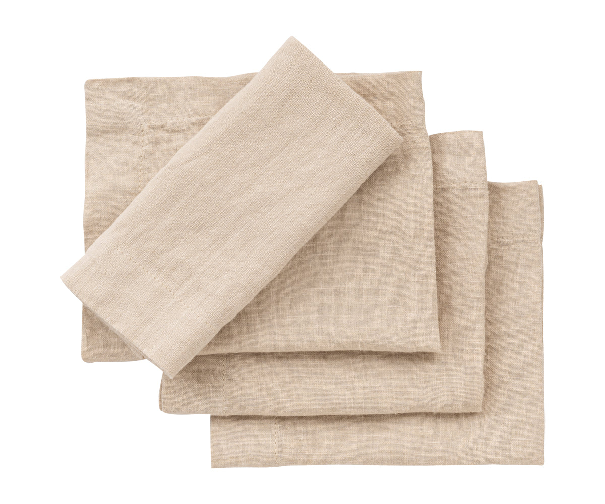 Beige Linen Napkins Set of 4 Beige Linen Napkins Set of 4