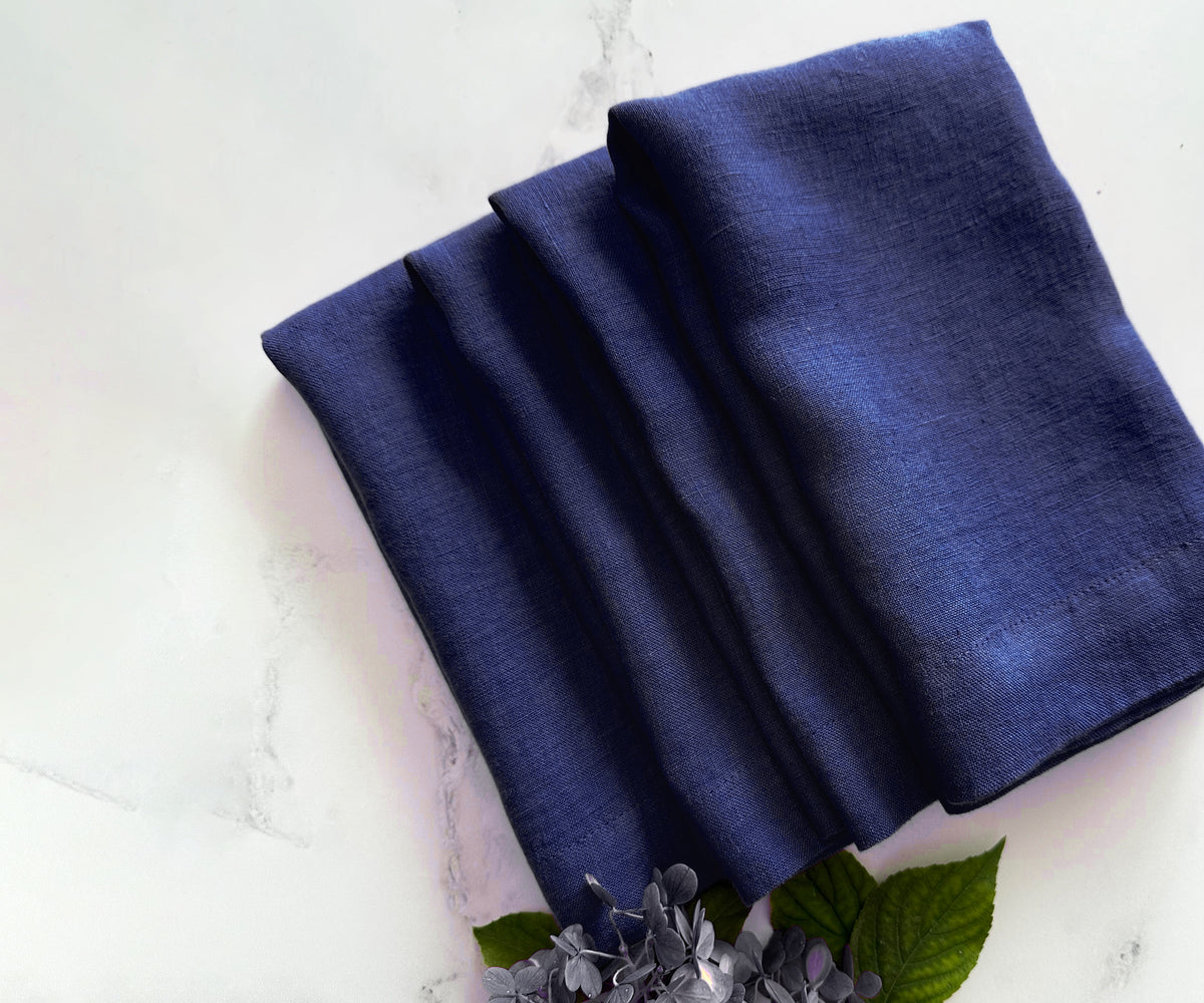 Dark Blue Linen Napkins Dark Blue Linen Napkins