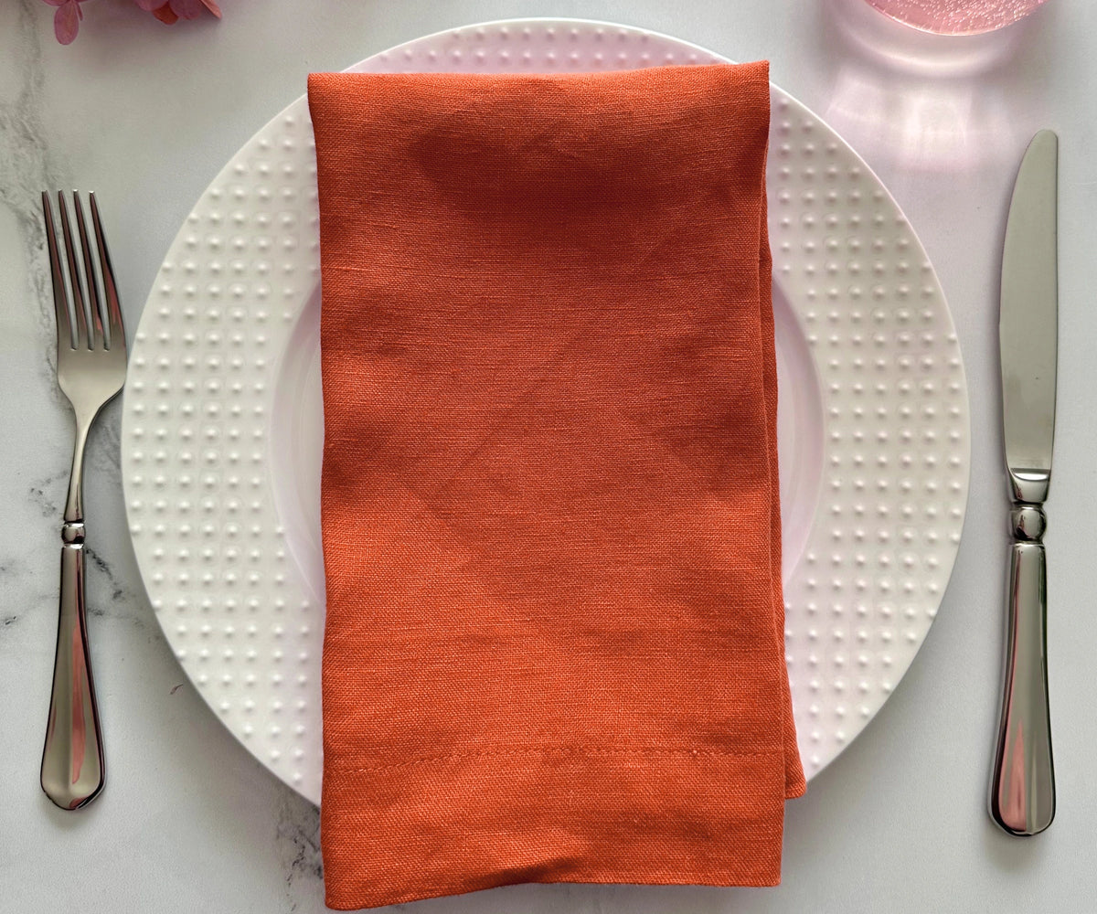 soft washed rust linen napkins for green living soft washed rust linen napkins for green living