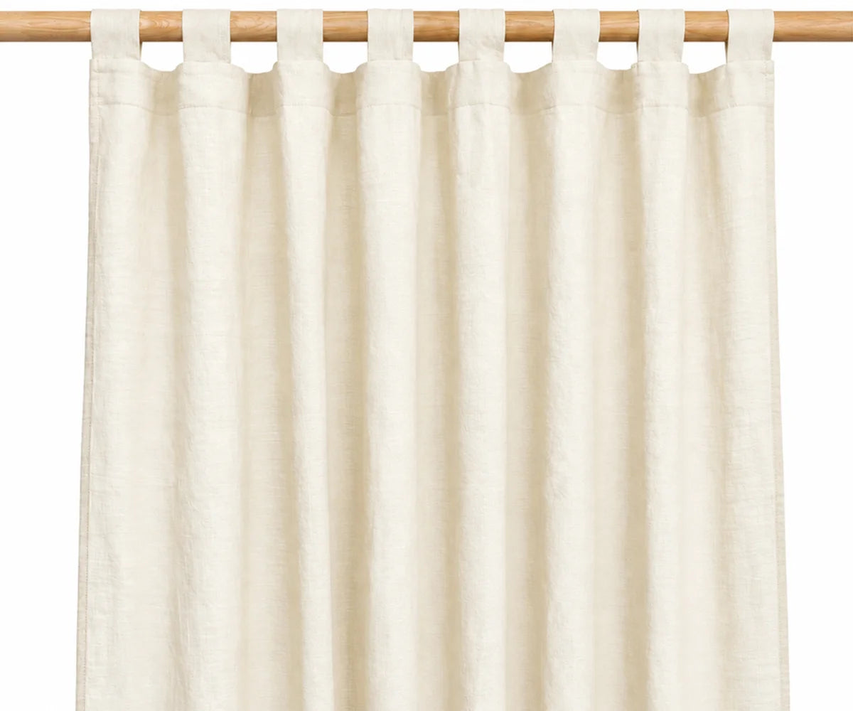 Ivory linen tab top curtains, 100% linen window panels for bedroom and living room, elegant neutral curtains for modern home décor Ivory linen tab top curtains, 100% linen window panels for bedroom and living room, elegant neutral curtains for modern home décor