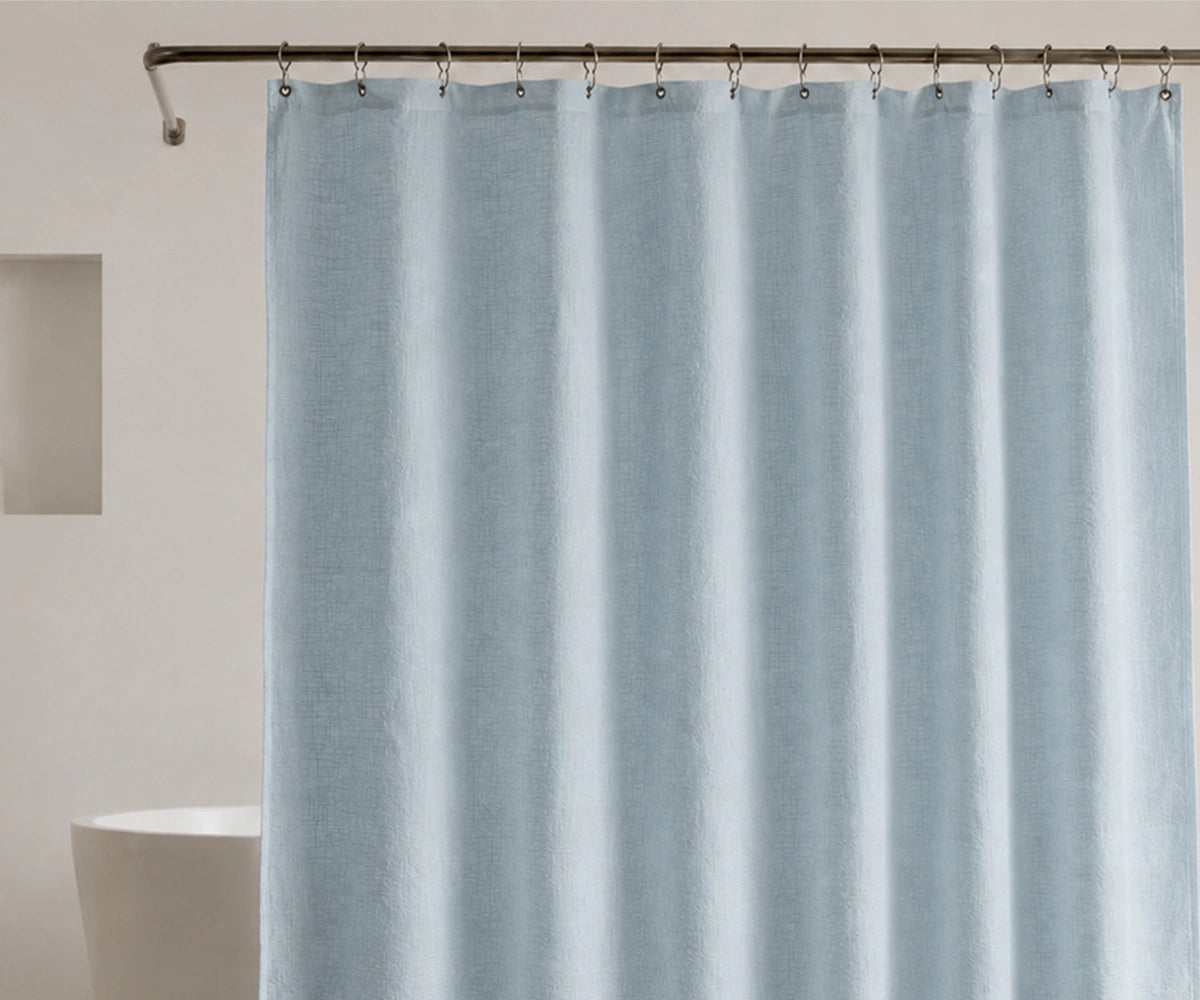 Mist blue linen shower curtain for bathroom with soft natural texture
Blue linen bathroom curtain for coastal, minimalist and relaxed décor Mist blue linen shower curtain for bathroom with soft natural texture
Blue linen bathroom curtain for coastal, minimalist and relaxed décor