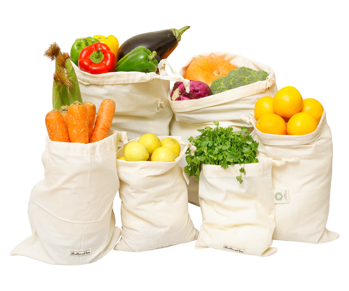 Muslin Bags - Produce Bags Drawstring Muslin Bags - Produce Bags Drawstring