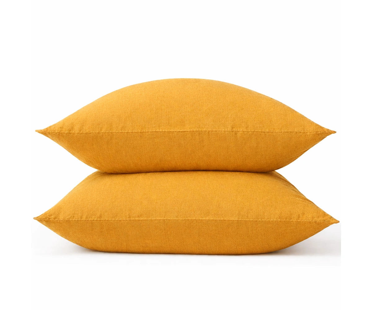 Mustard Yellow Cotton Pillow Case Set – Solid Color Pillow Covers Mustard Yellow Cotton Pillow Case Set – Solid Color Pillow Covers