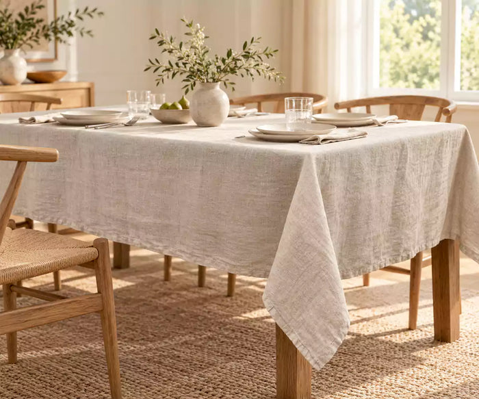 Natural Linen Tablecloth