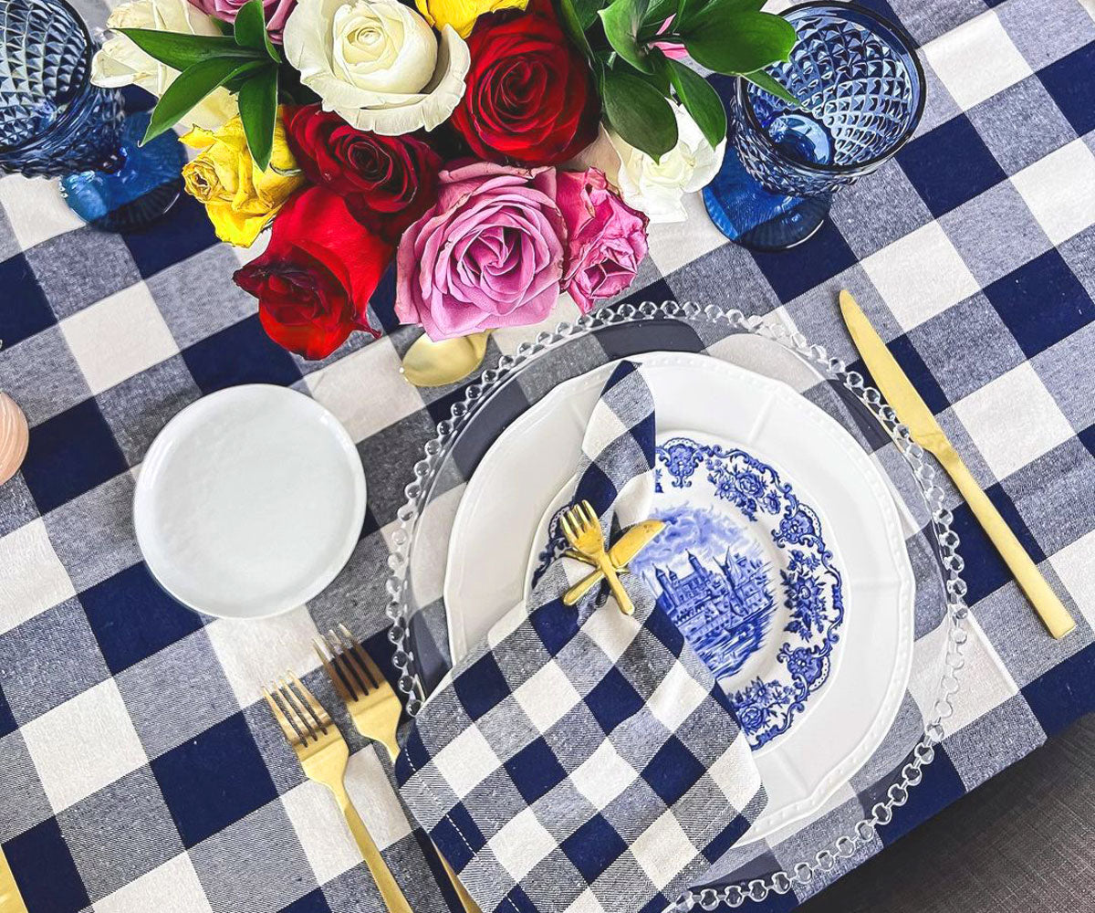 Black and White Buffalo Checkered Napkins Black and White Buffalo Checkered Napkins