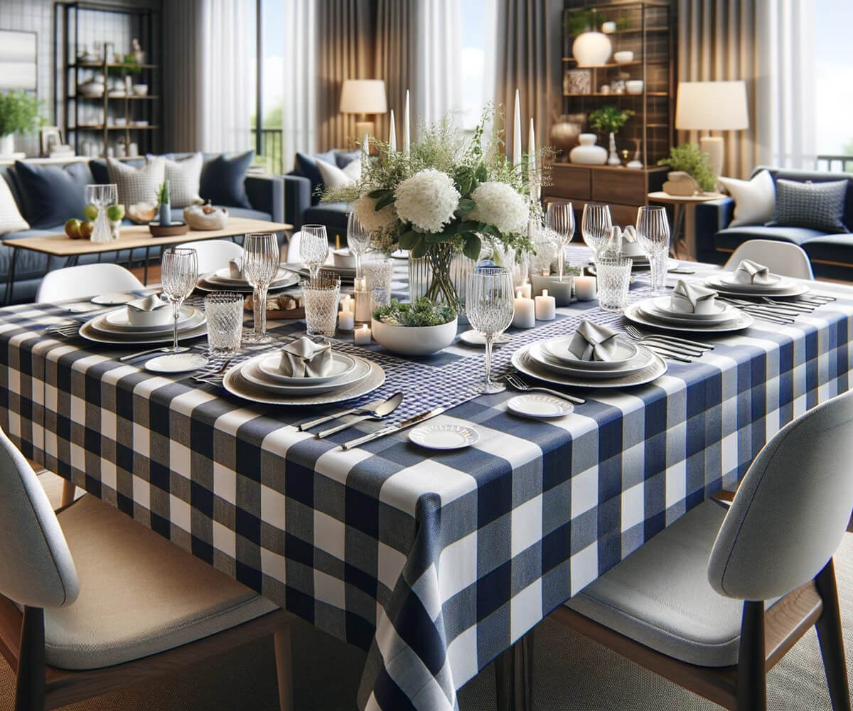 navy plaid tablecloth navy plaid tablecloth