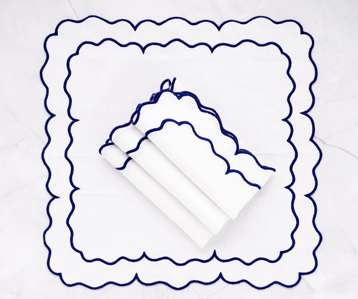 White Embroidered Napkins White Embroidered Napkins