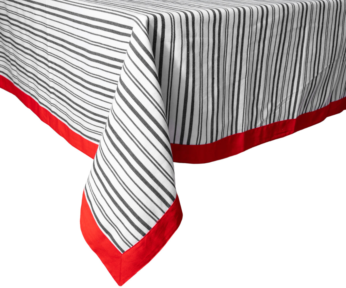 Play with modern patterns using our Stripes Tablecloths for a dynamic touch. Play with modern patterns using our Stripes Tablecloths for a dynamic touch.