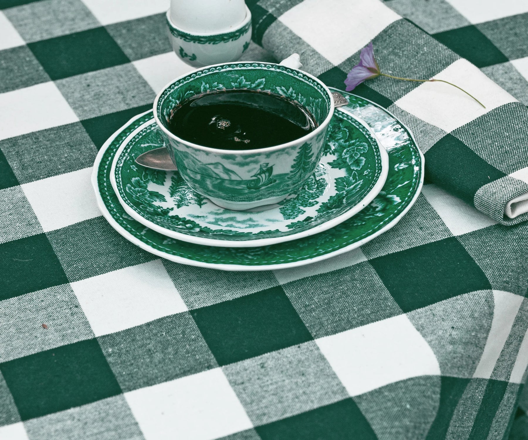 Green buffalo plaid tablecloth Green buffalo plaid tablecloth