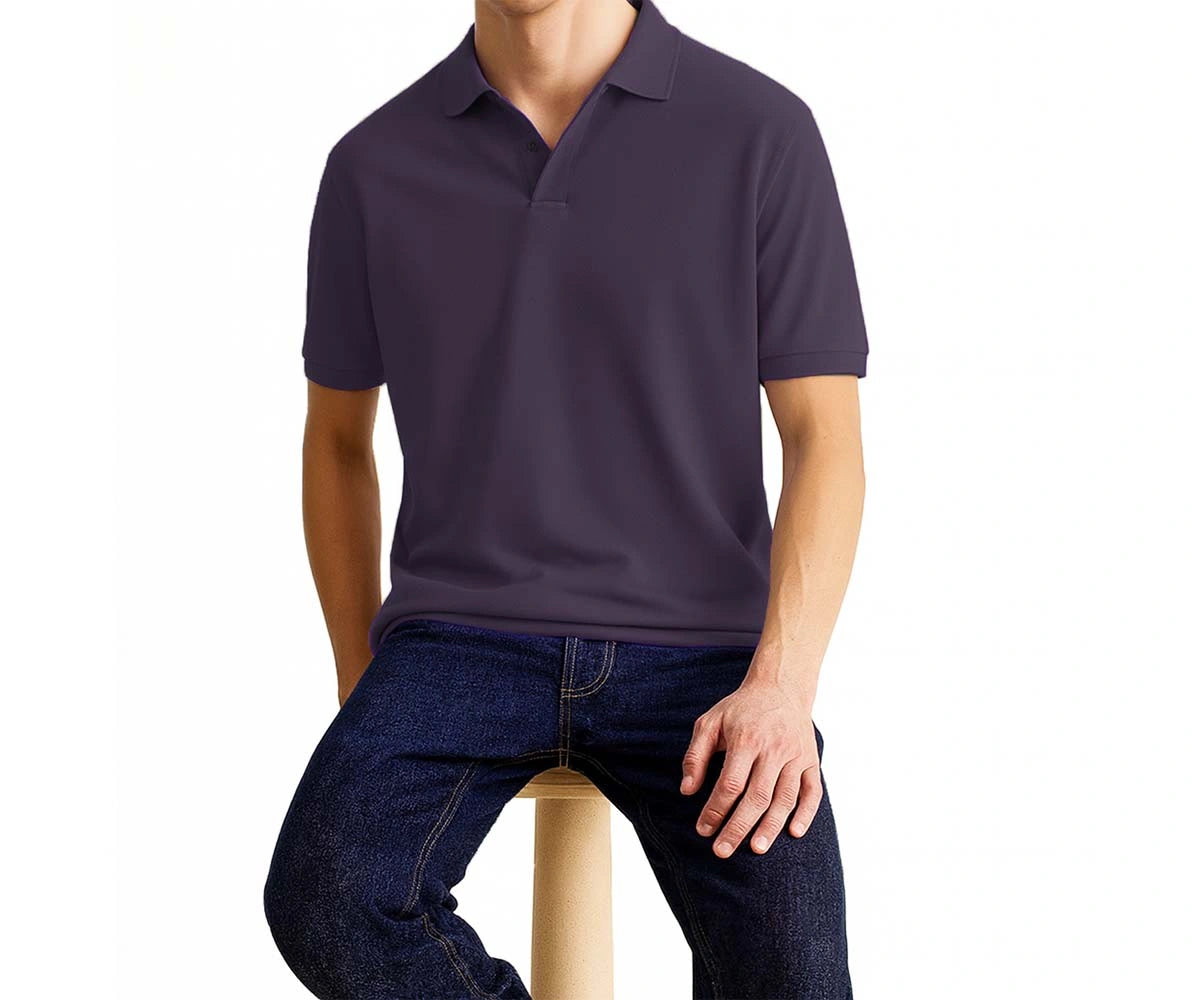 Purple Men’s Cotton Polo T-Shirt – premium breathable 100% cotton polo for everyday comfort and style Purple Men’s Cotton Polo T-Shirt – premium breathable 100% cotton polo for everyday comfort and style