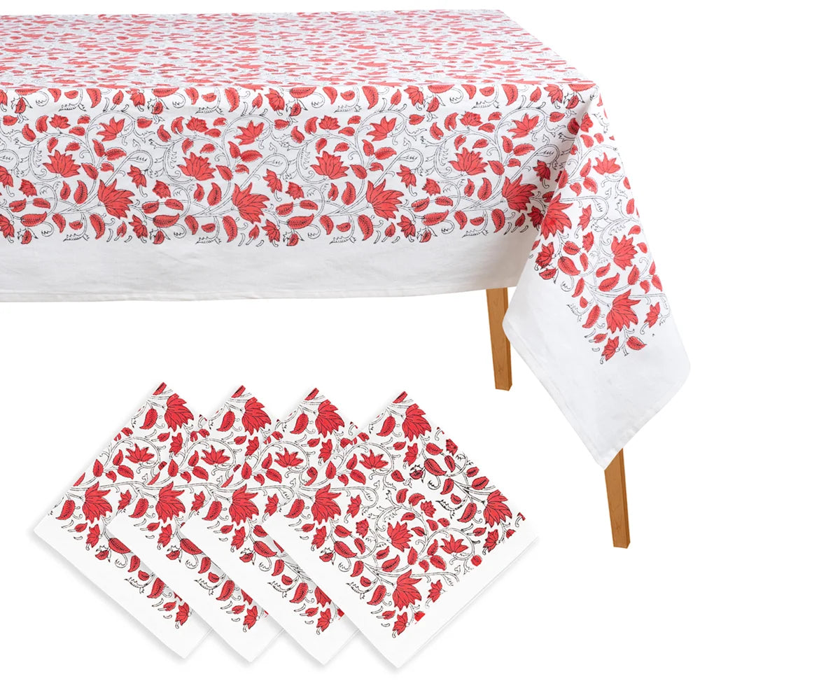 Printed Tablecloths and Napkin set - cotton Printed Tablecloths and Napkin set - cotton
