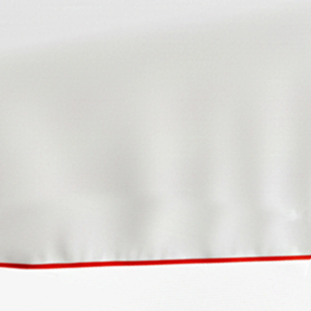 White table cover with red border White table cover with red border