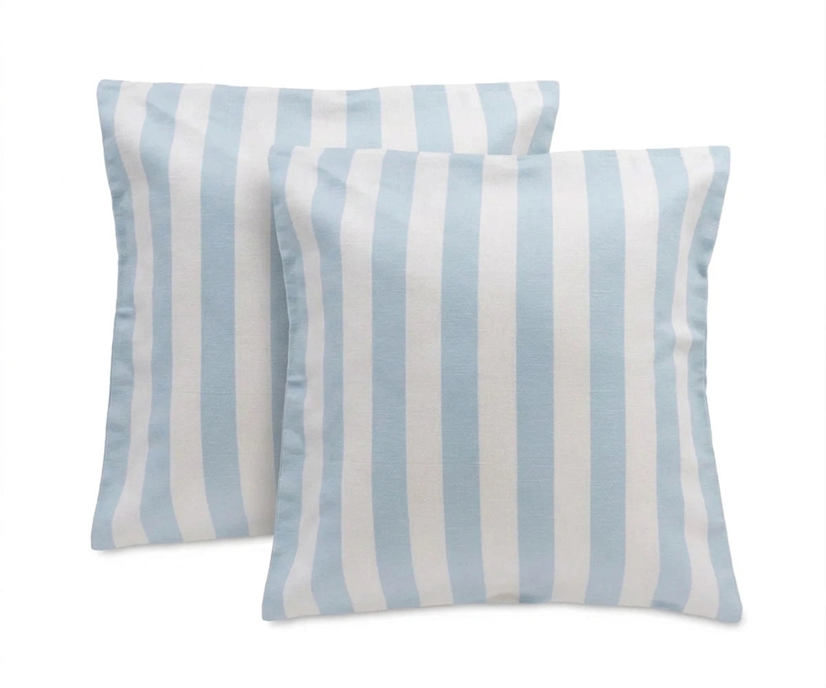 white and blue ticking stripe cushion cover decorative throw pillow cover for neutral living room white and blue ticking stripe cushion cover decorative throw pillow cover for neutral living room