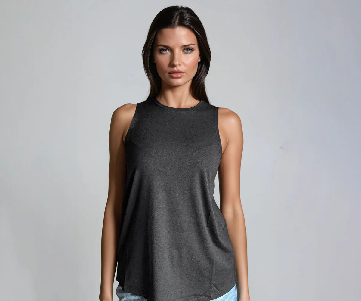 Soft cotton black tank top for everyday comfort Soft cotton black tank top for everyday comfort