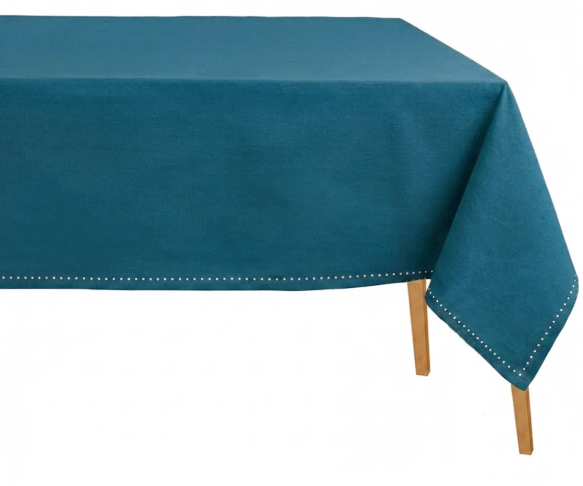 Rectangle linen tablecloth with natural drape and handcrafted hemstitched edges for stylish everyday table styling Rectangle linen tablecloth with natural drape and handcrafted hemstitched edges for stylish everyday table styling