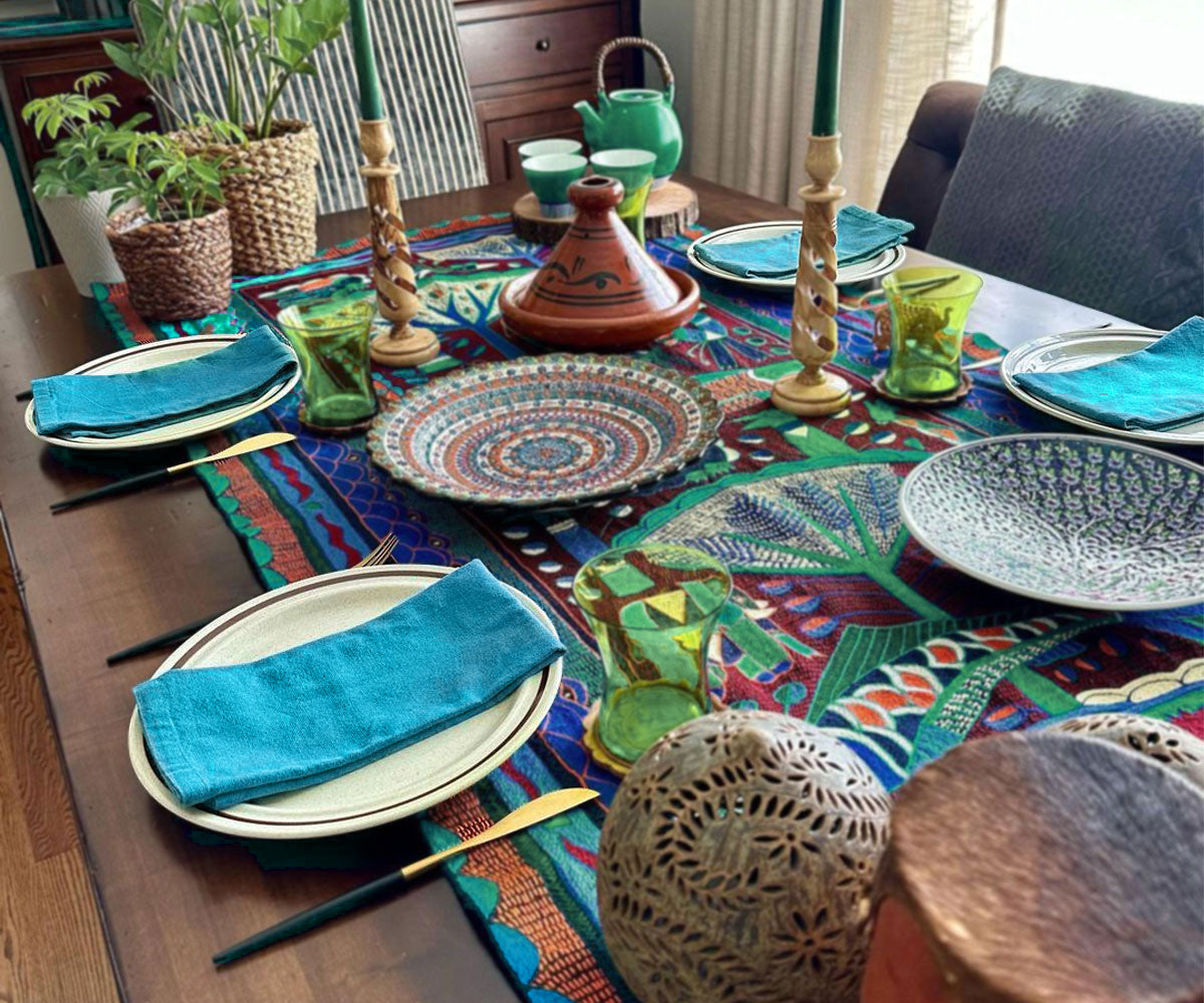 Teal Dinner Napkins: Infuse your dining experience with a pop of trendy and calming teal hues. Teal Dinner Napkins: Infuse your dining experience with a pop of trendy and calming teal hues.