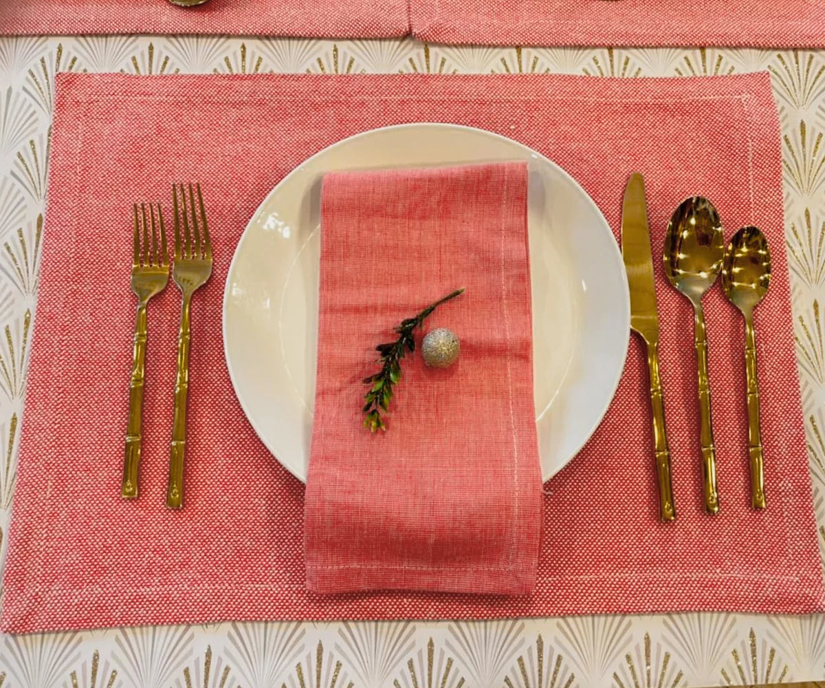Cotton Placemats Set of 6 - Cloth Placemats Cotton Placemats Set of 6 - Cloth Placemats