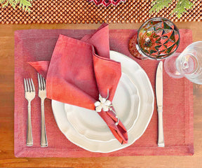 Pretty in Pink - Elevate your dining ambiance with these lovely pink cloth napkins, adding a touch of sophistication to any setting.