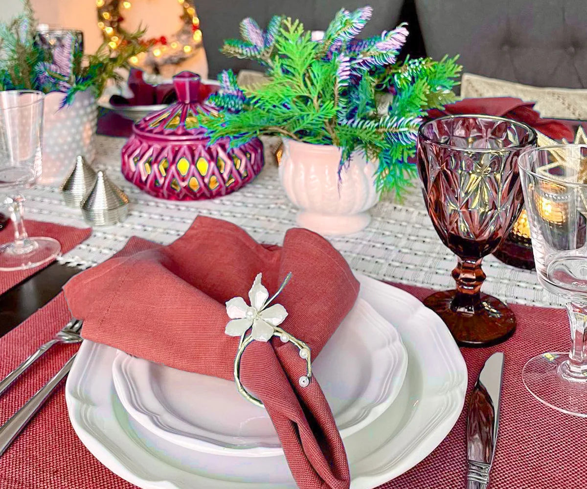 Cotton Placemats Set of 6 - Cloth Placemats Cotton Placemats Set of 6 - Cloth Placemats