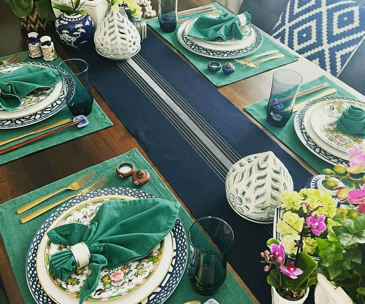 Green fabric placemats: Elevate your dining ambiance with charm and protection, ensuring a delightful and stylish mealtime experience. Green fabric placemats: Elevate your dining ambiance with charm and protection, ensuring a delightful and stylish mealtime experience.